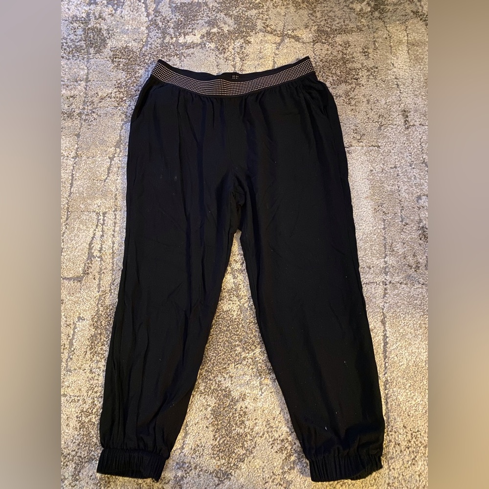 Women’s Bebe baggy rhinestone joggers